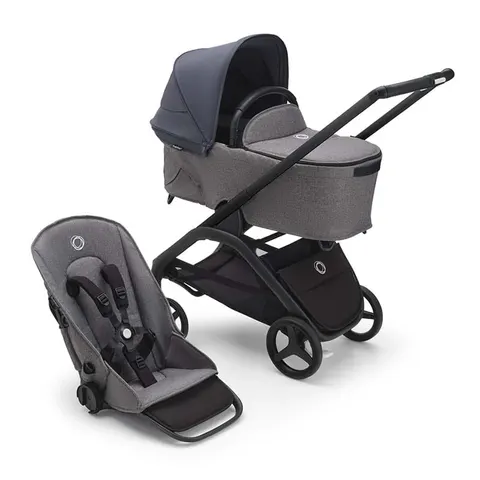 Wózek 2w1 Bugaboo Dragonfly - Rama Black/Grey Melange