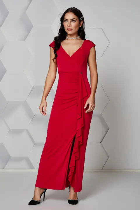 Suknia amarantowa maxi Audrey