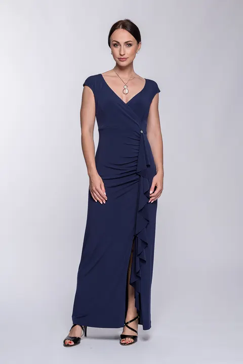 Suknia granatowa maxi Audrey