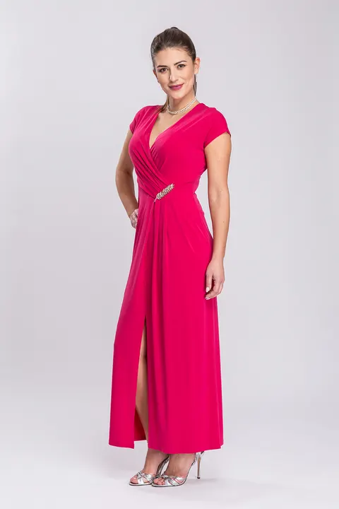 Suknia maxi amarantowa Colette