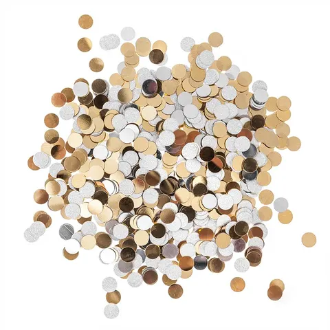 Confetti kółka dpCraft 20 g srebrno-złote