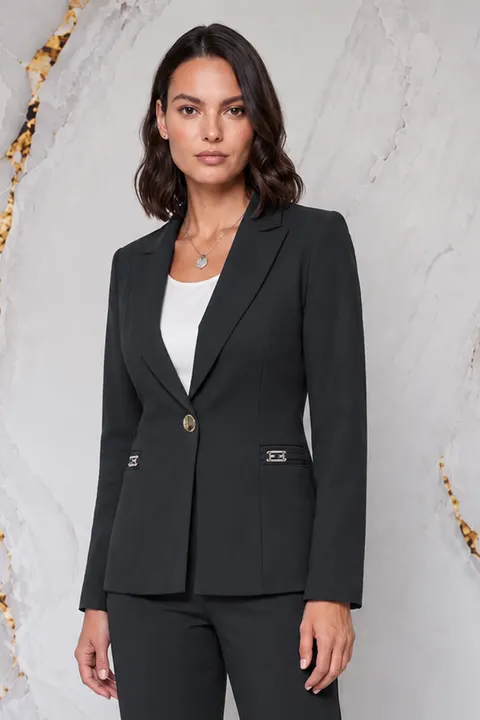 Żakiet damski elegancki Korso czarny