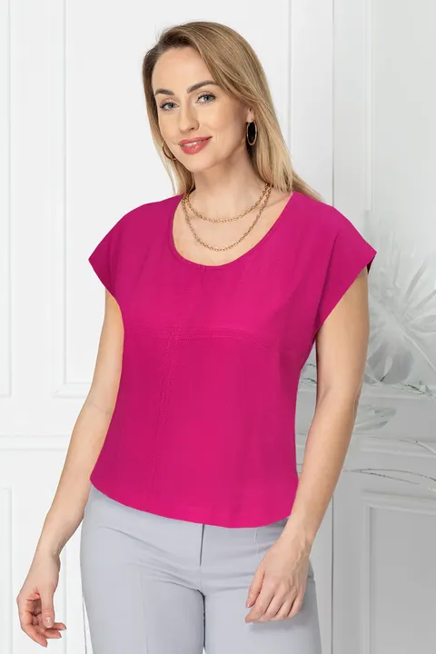 Bluzka top Basic różowy bambus