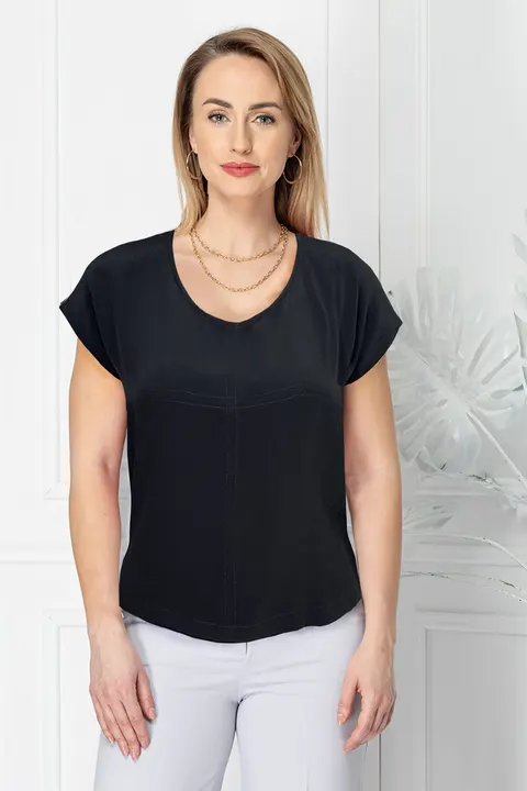 Bluzka top Basic czarny bambus