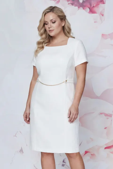 Sukienka wizytowa Zahira biała chanelka