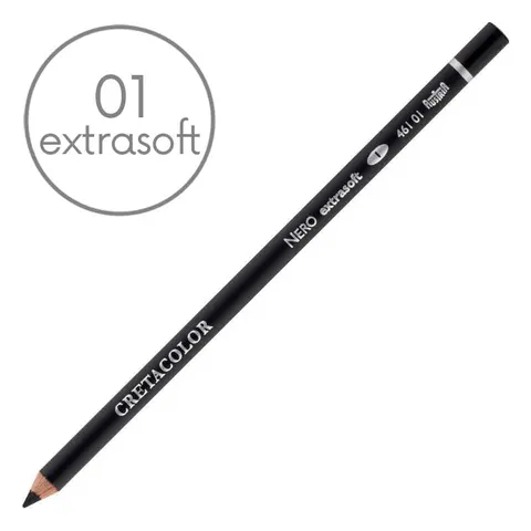 Kredka artystyczna Cretacolor 461 Nero - 01 Extrasoft