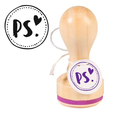 Stempel drewniany okrągły Heyda 32 mm - Ps.