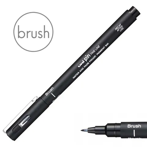 Cienkopis Uni Pin fine line czarny - brush