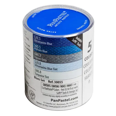 Pastele suche PanPastel Blues zestaw 5 szt.