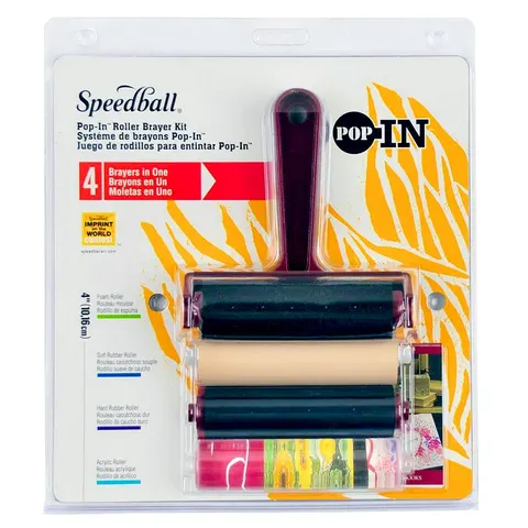 Zestaw wałek graficzny 4w1 Pop-In Speedball - 10,2 cm - komplet