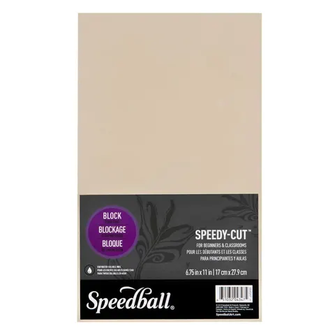 Linoleum miękkie kremowe, do linorytu Speedy-Cut Speedball 17 x 27,9 cm