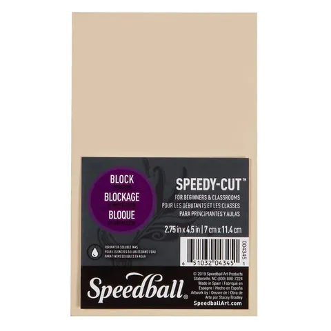 Linoleum miękkie kremowe, do linorytu Speedy-Cut Speedball 7 x 11,4 cm