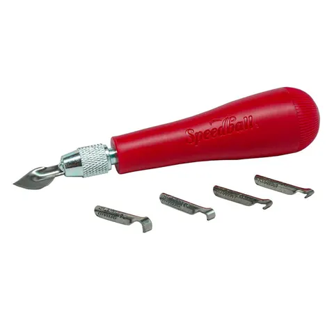 Zestaw dłut do linorytu Speedball Linozips® Safety Cutters nr 37 (obsadka + 5 dłutek)