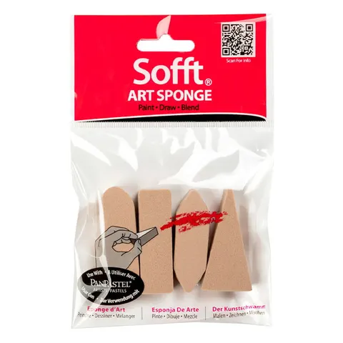 Aplikatory Sofft Art Sponge PanPastel 4 szt. gąbka pasek