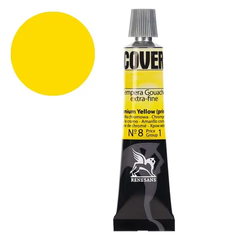 Tempera gwasz Renesans Cover 20 ml gr. 1 - 08 Żółta chromowa