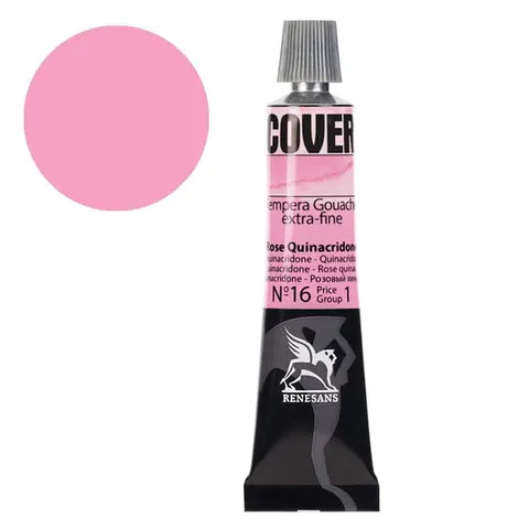 Tempera gwasz Renesans Cover 20 ml gr. 1 - 16 Róż quinacridone