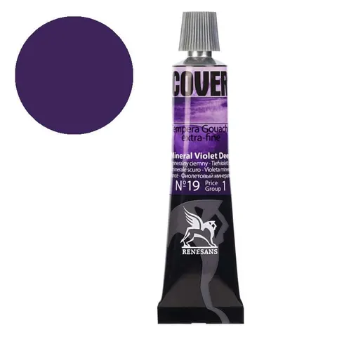 Tempera gwasz Renesans Cover 20 ml gr. 1 - 19 Fiolet mineralny ciemny