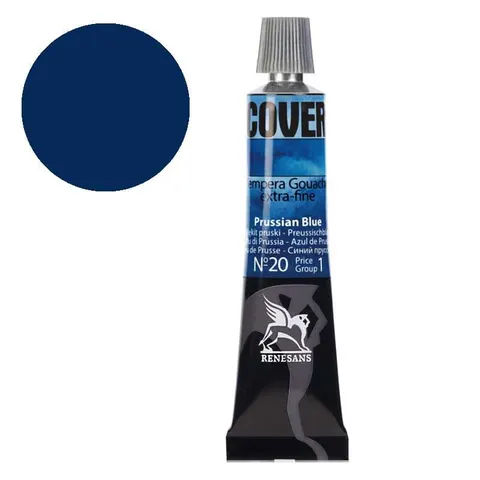 Tempera gwasz Renesans Cover 20 ml gr. 1 - 20 Błękit pruski