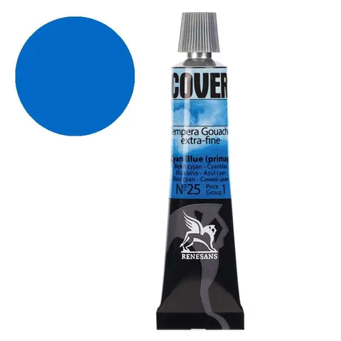 Tempera gwasz Renesans Cover 20 ml gr. 1 - 25 Błękit cyjan