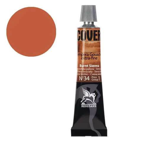 Farba tempera RENESANS Cover 20 ml (34 - ziemia sieneńska palona)