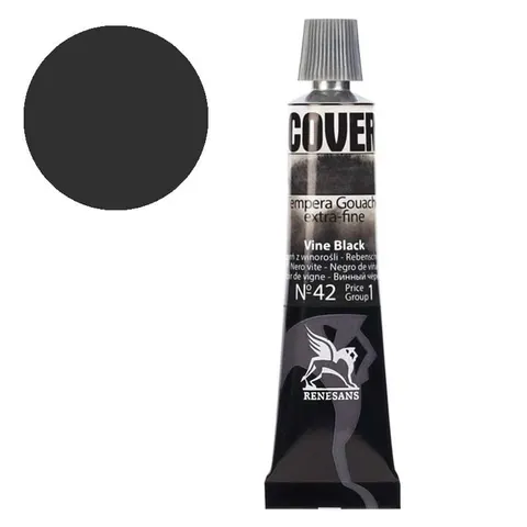 Tempera gwasz Renesans Cover 20 ml gr. 1 - 42 Czerń z winorośli