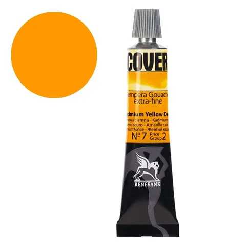 Tempera gwasz Renesans Cover 20 ml gr. 2 - 07 Żółta kadmowa ciemna