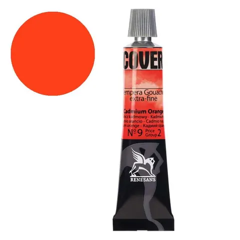 Tempera gwasz Renesans Cover 20 ml gr. 2 - 09 Pomarańcz kadmowy