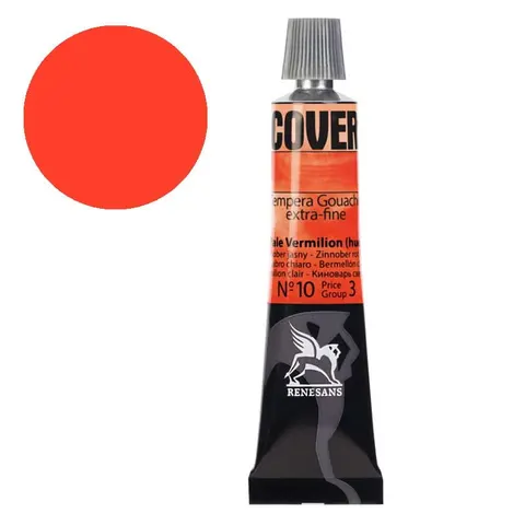 Tempera gwasz Renesans Cover 20 ml gr. 3 - 10 Cynober jasny