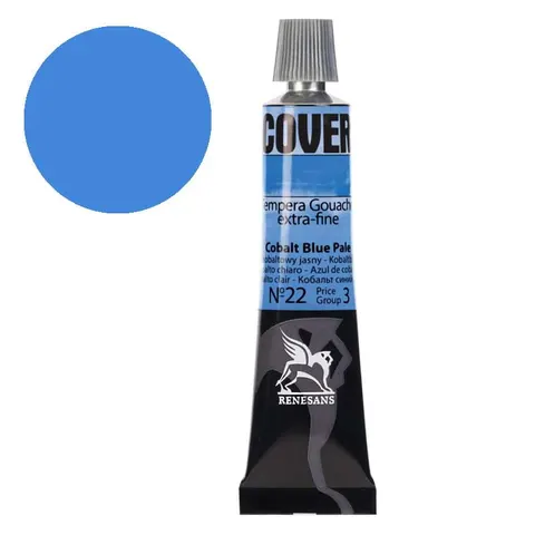 Tempera gwasz Renesans Cover 20 ml gr. 3 - 22 Błękit kobaltowy jasny