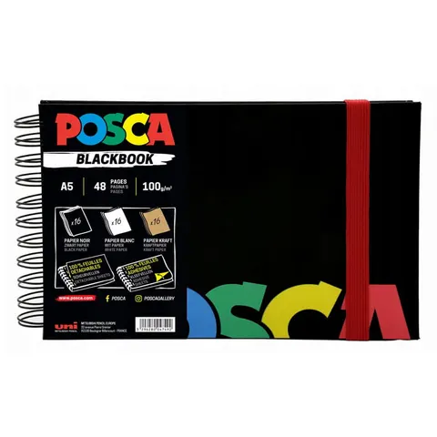 Szkicownik Posca mix kolorów, papier samoprzylepny - A5, 100 g, 48 stron