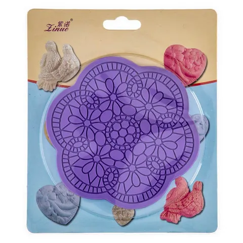 Foremka silikonowa 12,5 cm - mandala kwiatowa