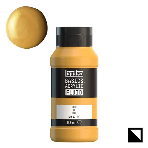 Farba akrylowa Liquitex Basics Acrylic Fluid 118 ml - 051 Gold