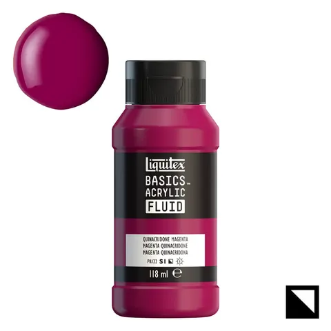 Farba akrylowa Liquitex Basics Acrylic Fluid 118 ml - 114 Quinacridone Magenta