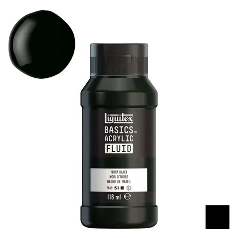 Farba akrylowa Liquitex Basics Acrylic Fluid 118 ml - 244 Ivory Black