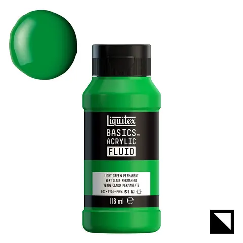 Farba akrylowa Liquitex Basics Acrylic Fluid 118 ml - 312 Light Green Permanent