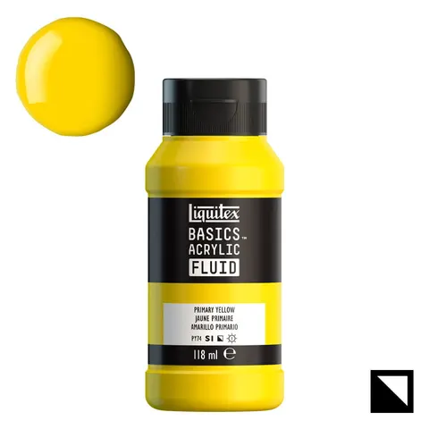 Farba akrylowa Liquitex Basics Acrylic Fluid 118 ml - 410 Primary Yellow