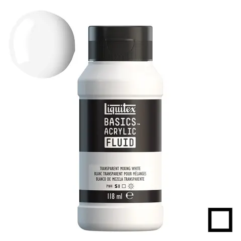 Farba akrylowa Liquitex Basics Acrylic Fluid 118 ml - 430 Transparent Mixing White