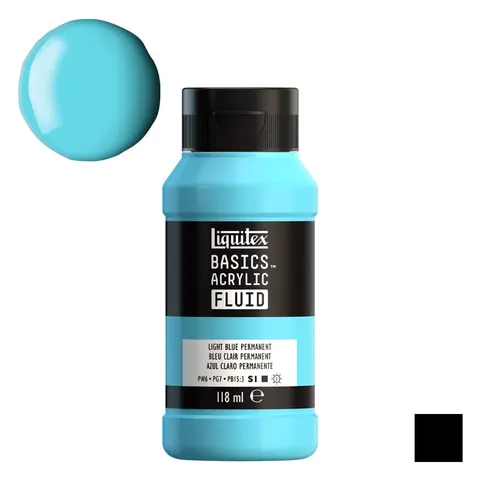 Farba akrylowa Liquitex Basics Acrylic Fluid 118 ml - 770 Light Blue Permanent