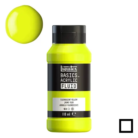 Farba akrylowa Liquitex Basics Acrylic Fluid 118 ml - 981 Fluorescent Yellow