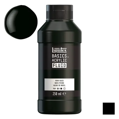 Farba akrylowa Liquitex Basics Acrylic Fluid 250 ml - 244 Ivory Black