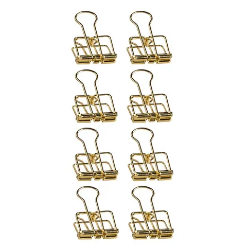 Klipsy biurowe ozdobne Knorr Prandell 8 szt. - 19 mm, złote