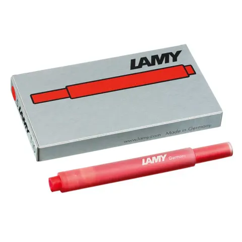 Naboje atramentowe Lamy T10, 5 szt. - Czerwony