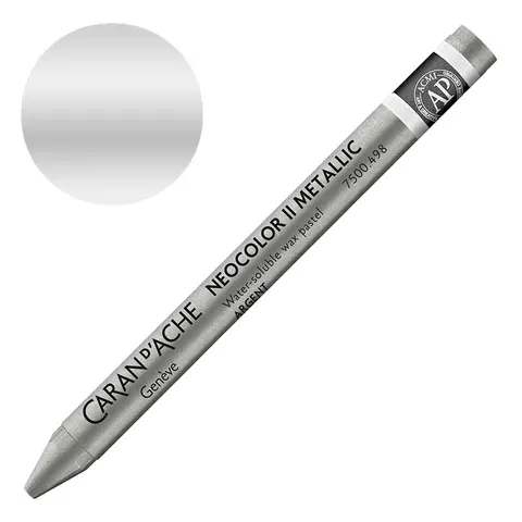 Kredka pastel Neocolor II Aquarelle Caran d'ache - 498 Metallic Silver