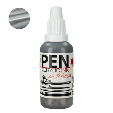 Tusz akrylowy PEN Renesans 35 ml - 18 Srebro