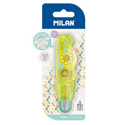 Klej w taśmie Milan New Look 8.4 mm x 8 m - żółty