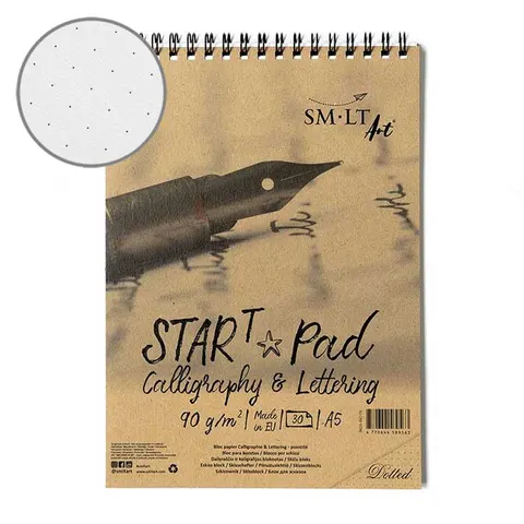 Blok SMLT STARt Pad Calligraphy & Lettering Dotted - A5, 90 g, 30 ark., spirala