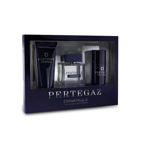 PERTEGAZ MEN Woda perfumowana DYNAMIQUE, ZESTAW EDP 100ml+żel pod prysznic 230ml+dezodorant 150ml