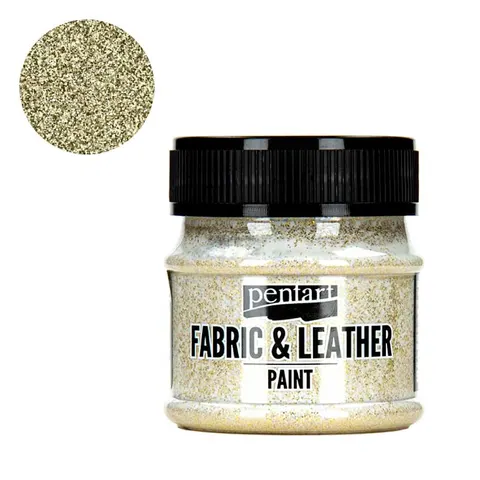 Farba do tkanin i skór 50ml brokatowe złoto, Pentart
