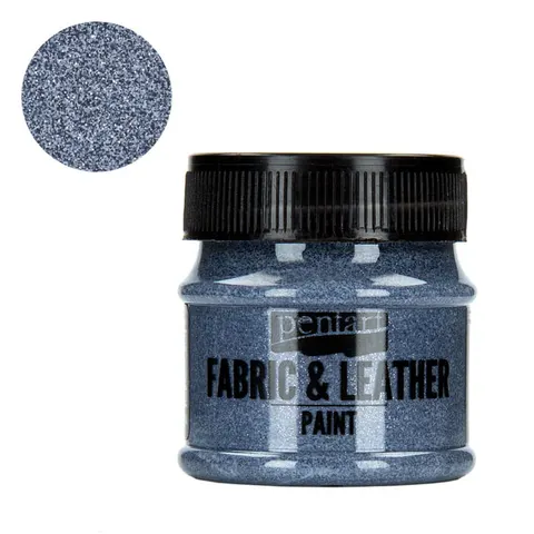 Farba do tkanin i skór Pentart Fabric & Leather 50 ml - Brokatowy grafitowy