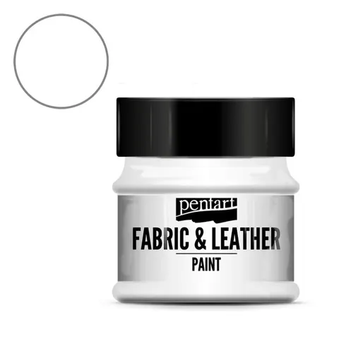 Farba do tkanin i skór Pentart Fabric & Leather 50 ml - Biały
